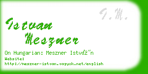 istvan meszner business card